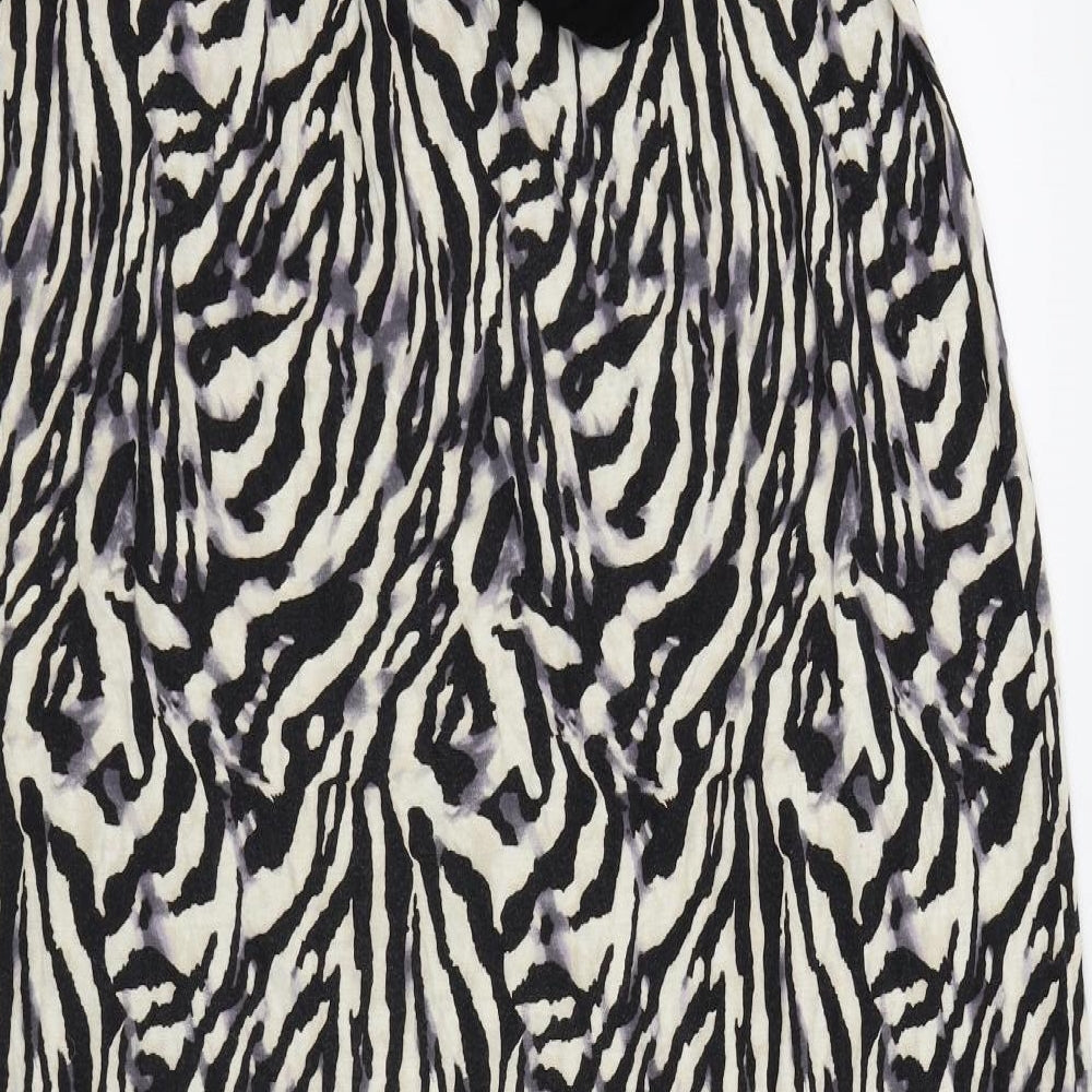 New Look Womens Black Animal Print  Fit & Flare  Size 18