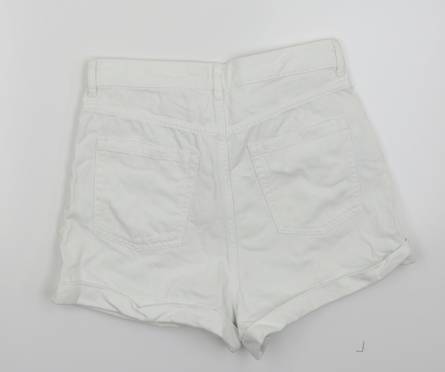 Topshop Womens White   Cargo Shorts Size 10 - denim shorts
