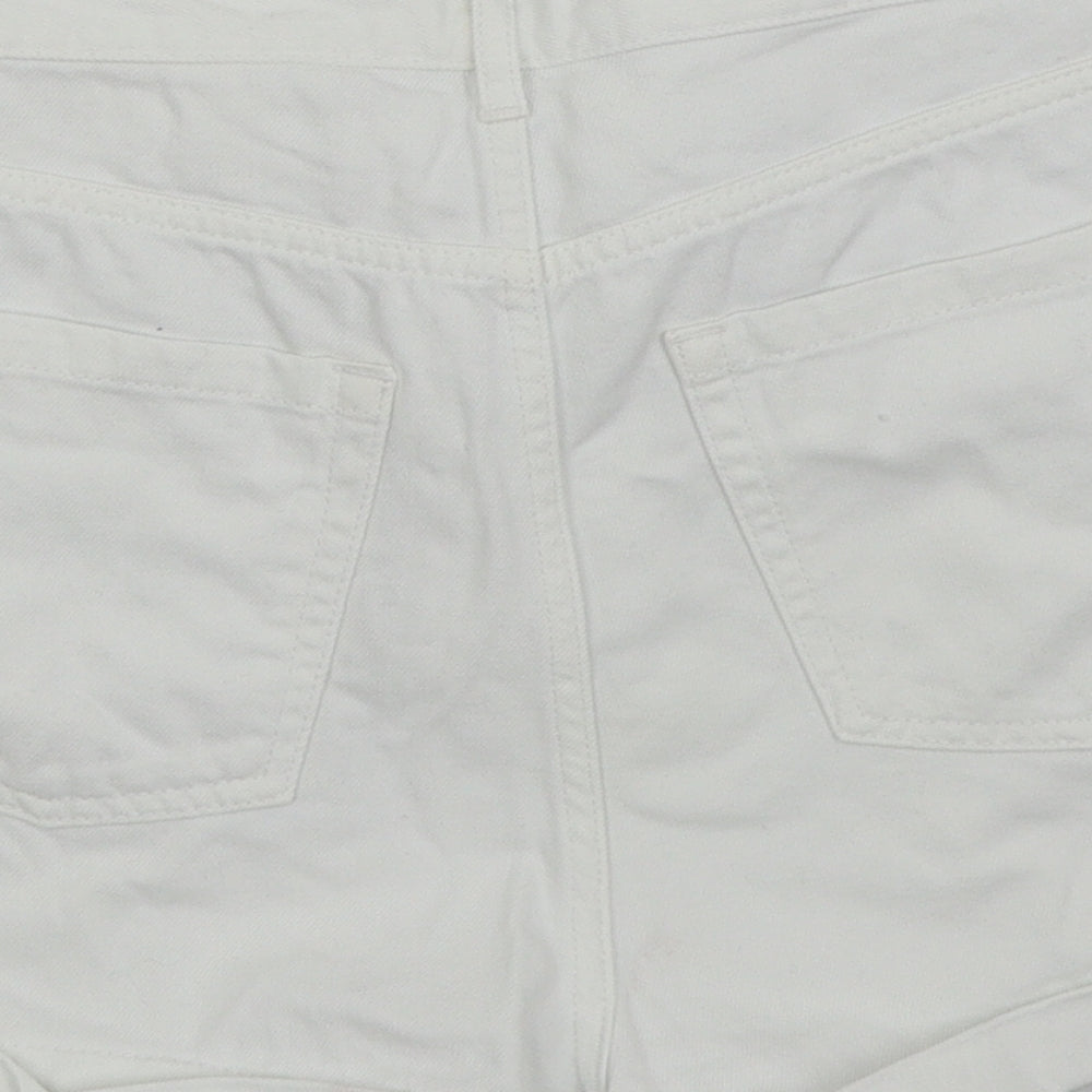 Topshop Womens White   Cargo Shorts Size 10 - denim shorts