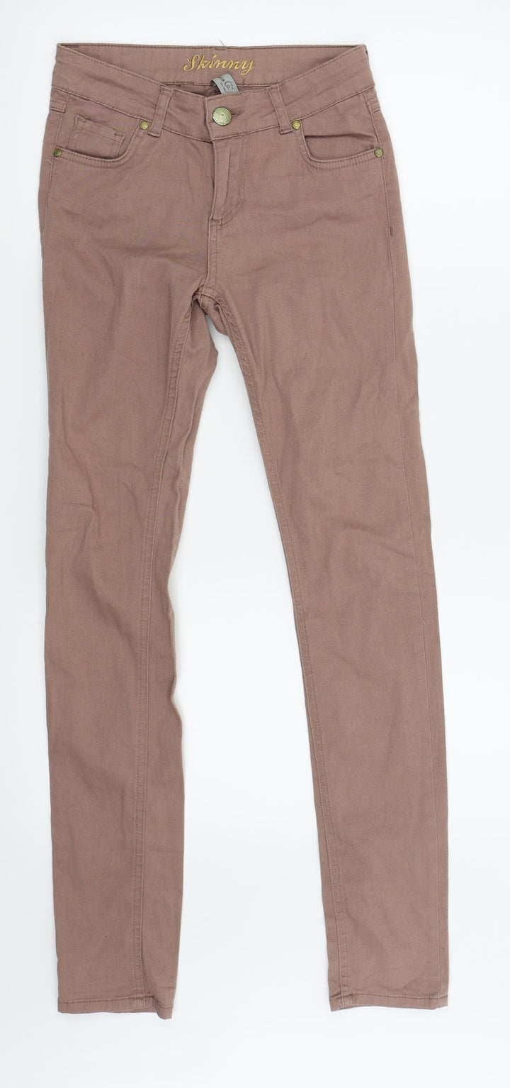 Denim and co Womens Pink Skinny Jeans Size 6 L28.5 in