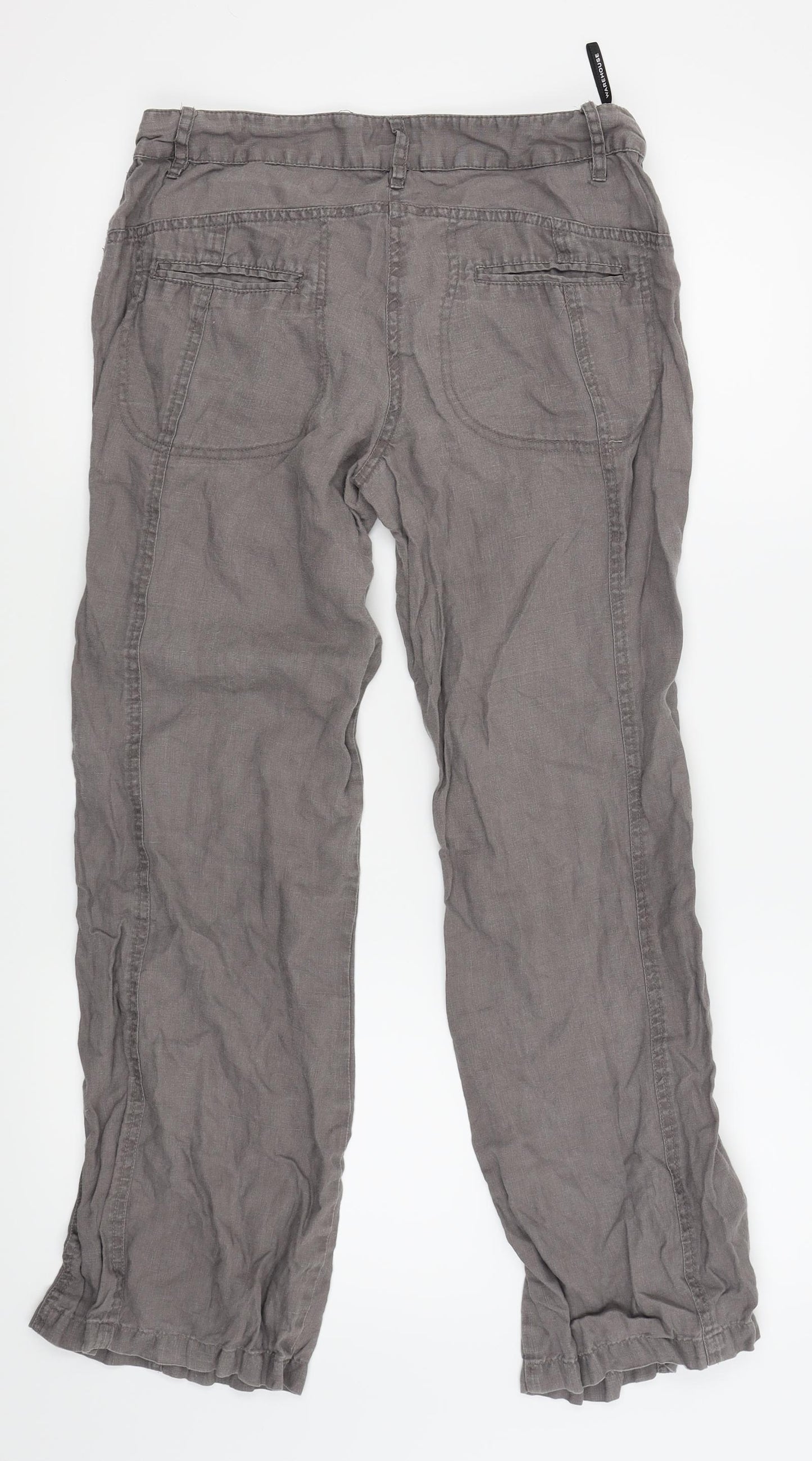 Warehouse Womens Blue   Chino Trousers Size 10 L26 in
