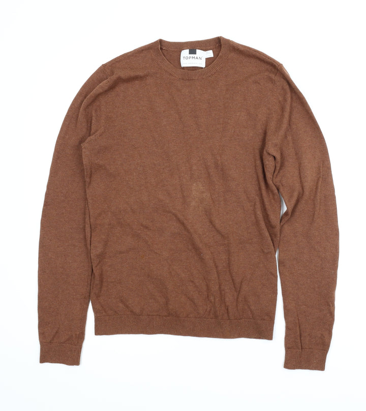 Topman Mens Brown Pullover Jumper Size XS