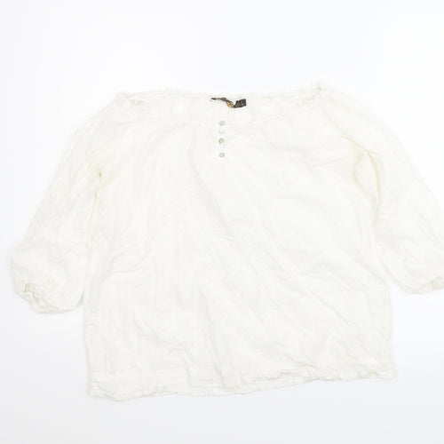 Sfera Womens White   Basic Blouse Size L