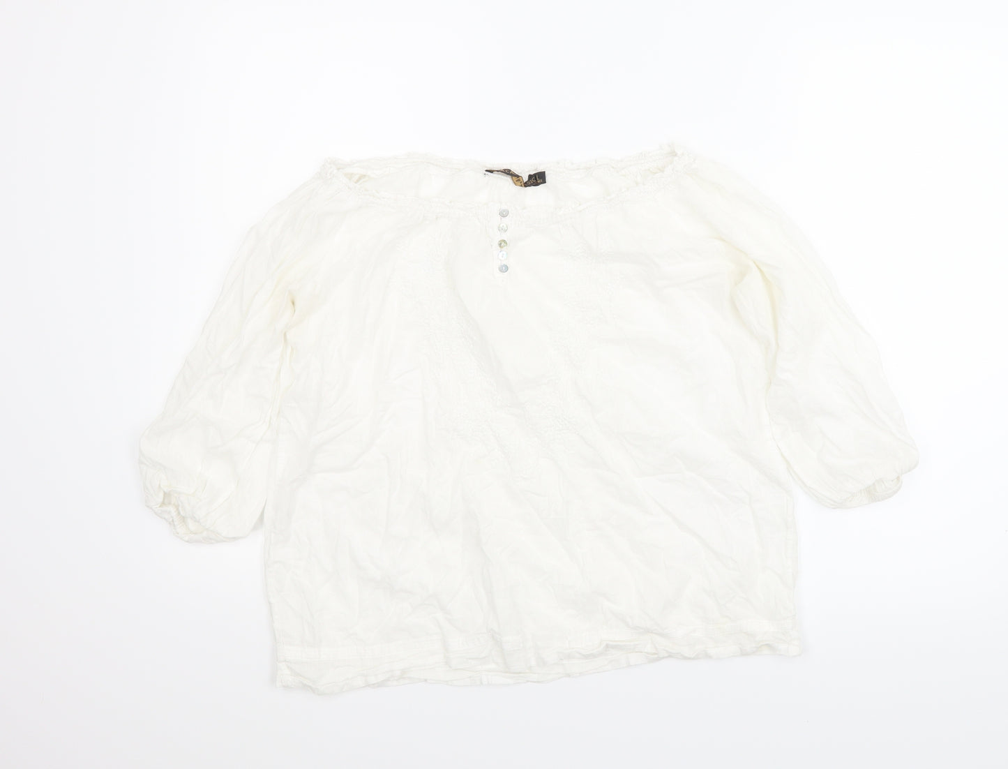 Sfera Womens White   Basic Blouse Size L
