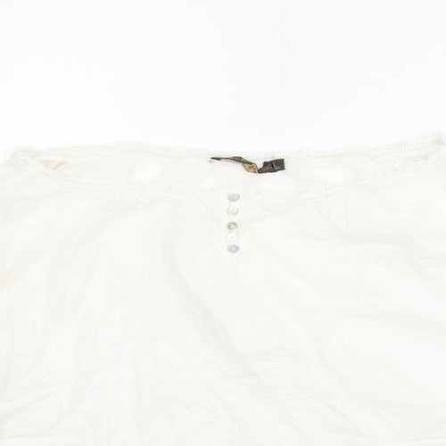 Sfera Womens White   Basic Blouse Size L
