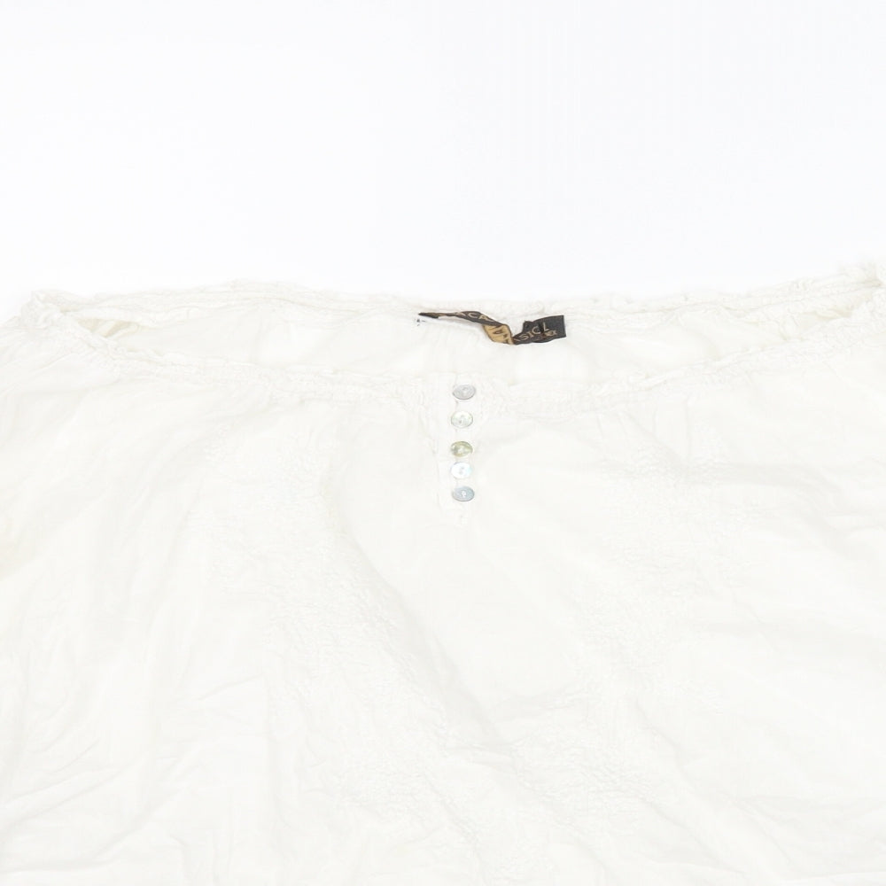 Sfera Womens White   Basic Blouse Size L