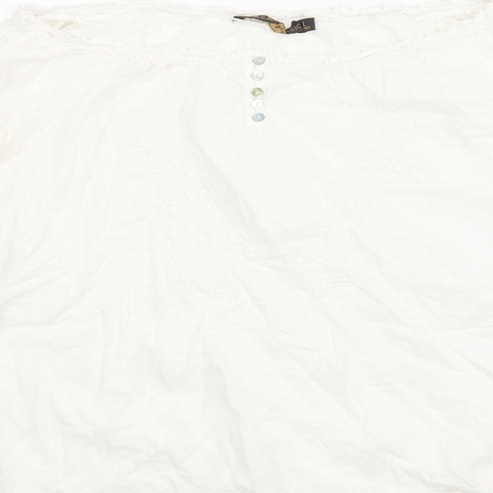 Sfera Womens White   Basic Blouse Size L