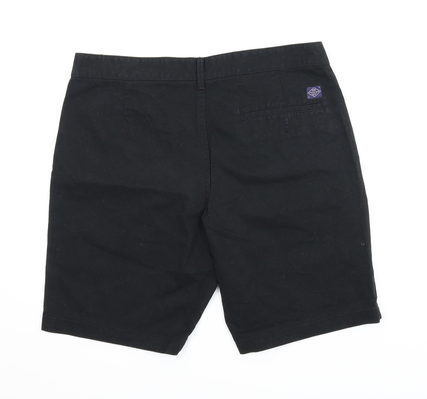 M&S Mens Black   Chino Shorts Size 34 in