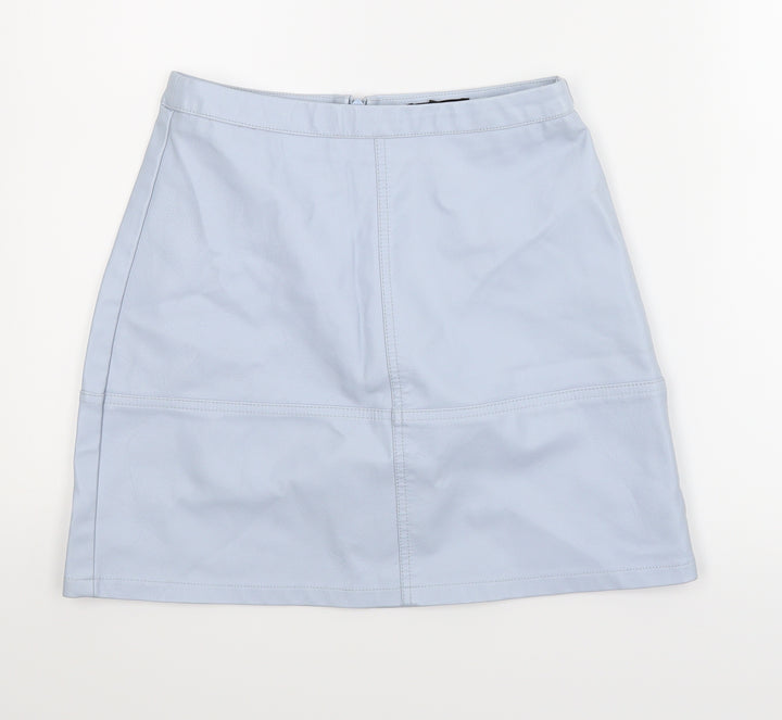 New Look Womens Blue A-Line Skirt Size 8