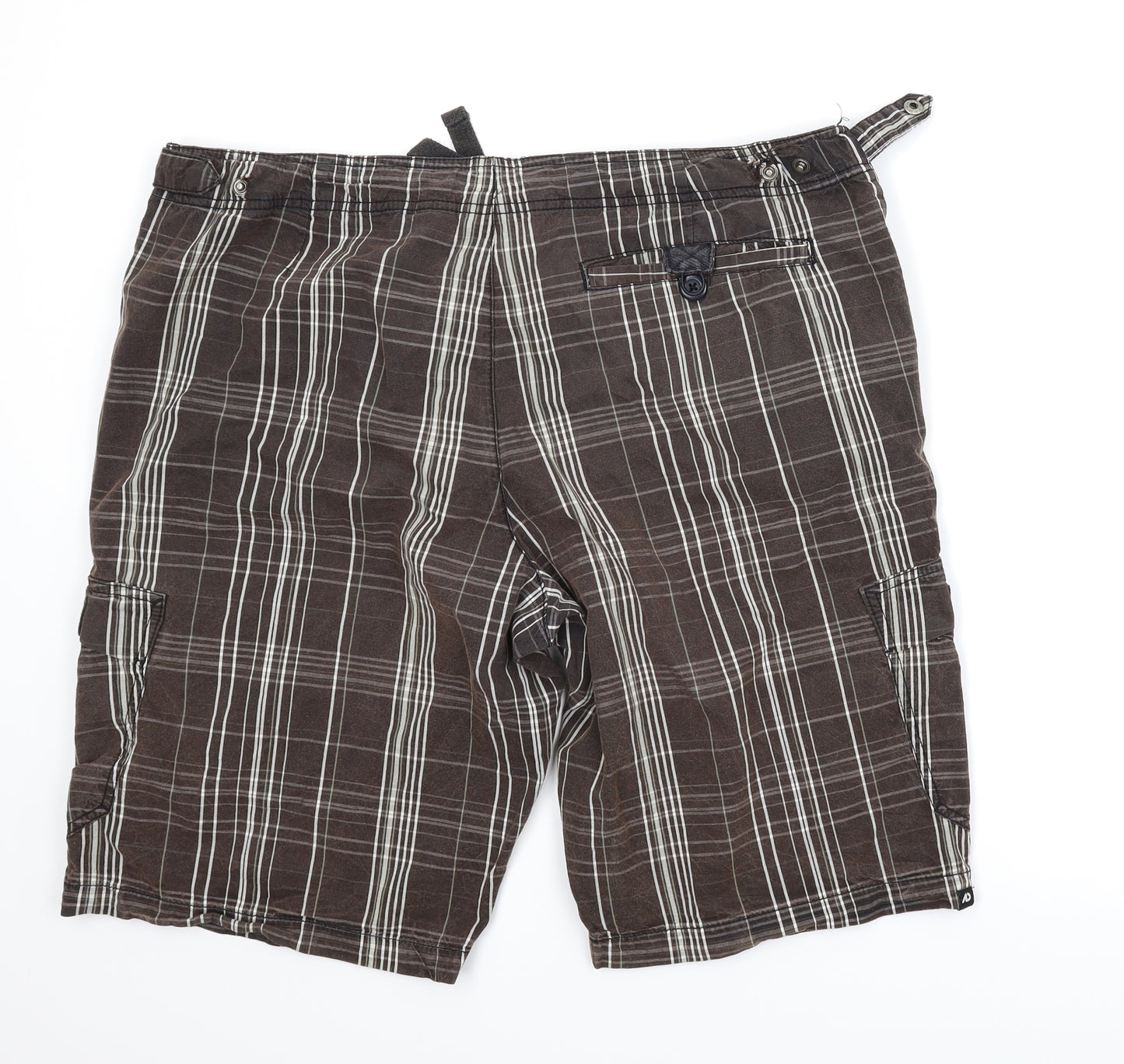 Nike Mens Brown Plaid  Bermuda Shorts Size XL