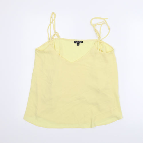 Topshop Womens Yellow   Basic Blouse Size 8