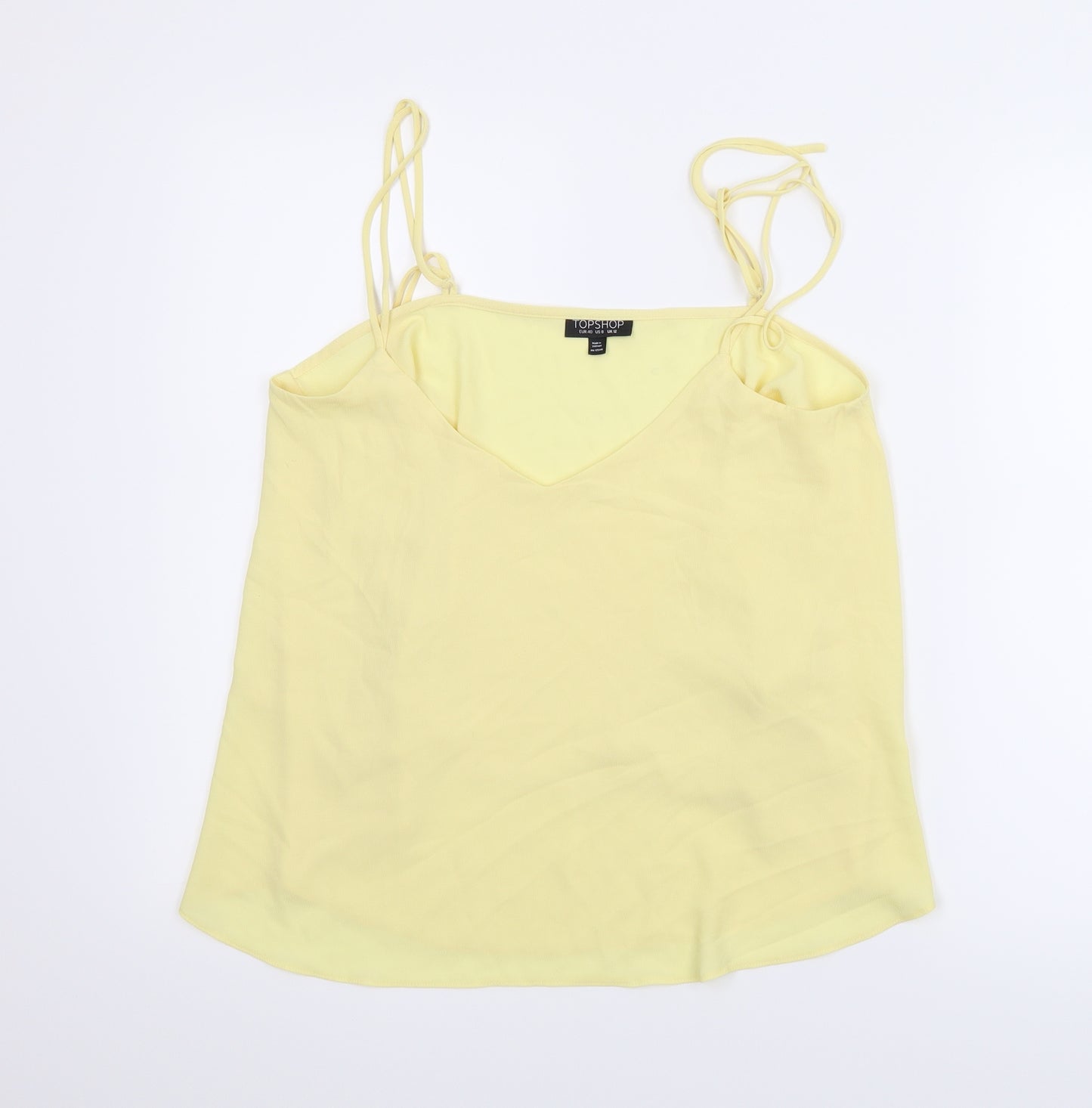 Topshop Womens Yellow   Basic Blouse Size 8