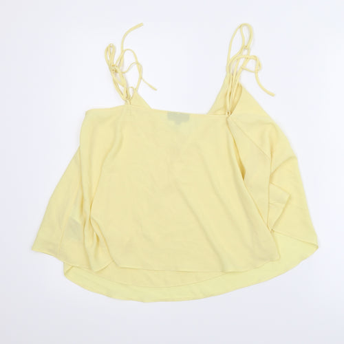Topshop Womens Yellow   Basic Blouse Size 8