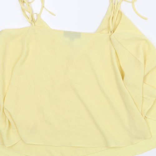 Topshop Womens Yellow   Basic Blouse Size 8
