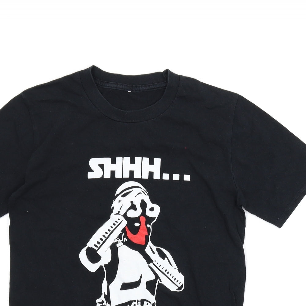 Preworn Mens Black    T-Shirt Size M  - Star Wars, Deadpool