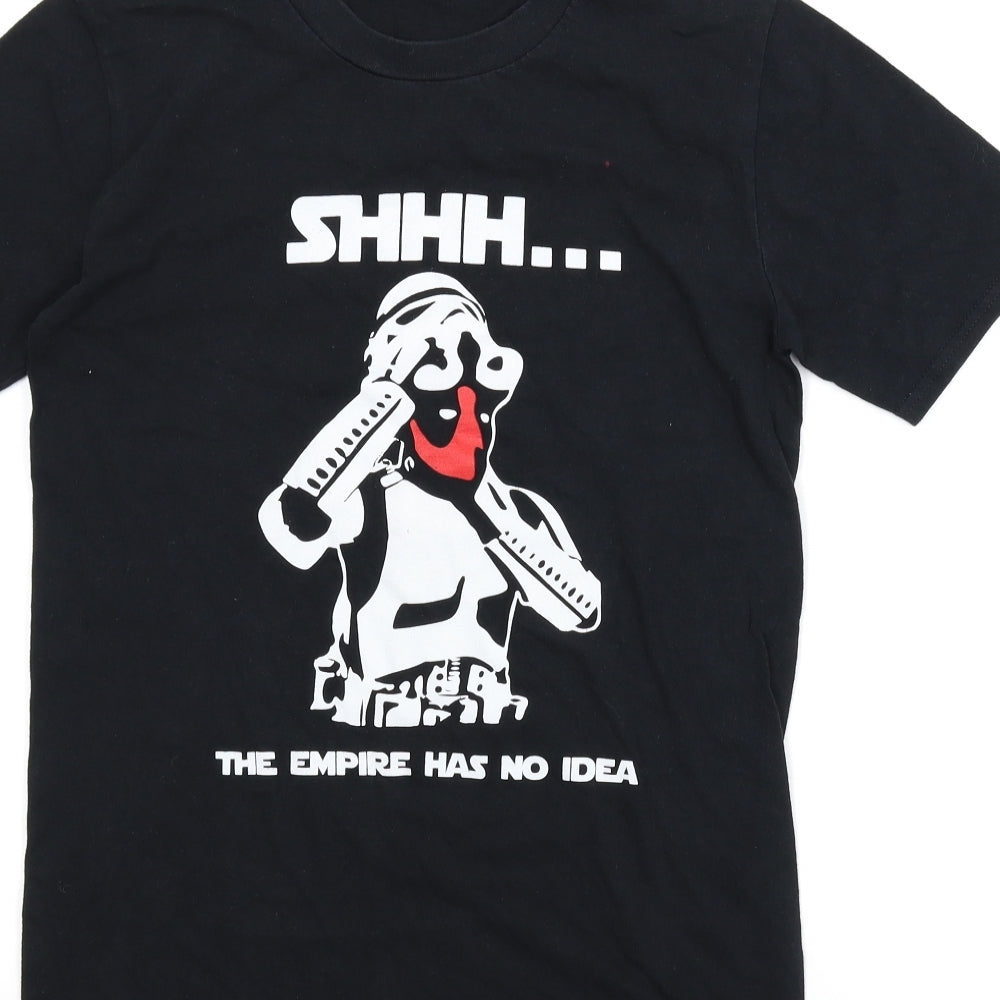 Preworn Mens Black    T-Shirt Size M  - Star Wars, Deadpool