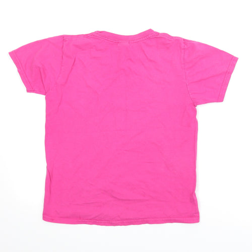 Gildan Girls Pink   Basic T-Shirt Size 8-9 Years