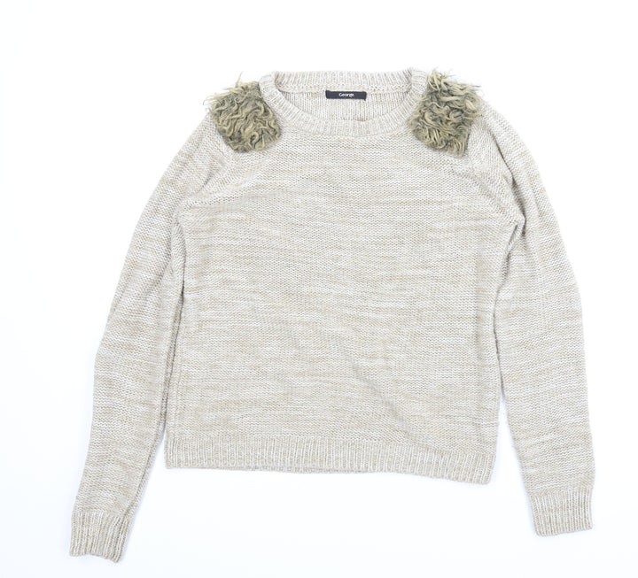 George Womens Beige Pullover Jumper Size 10