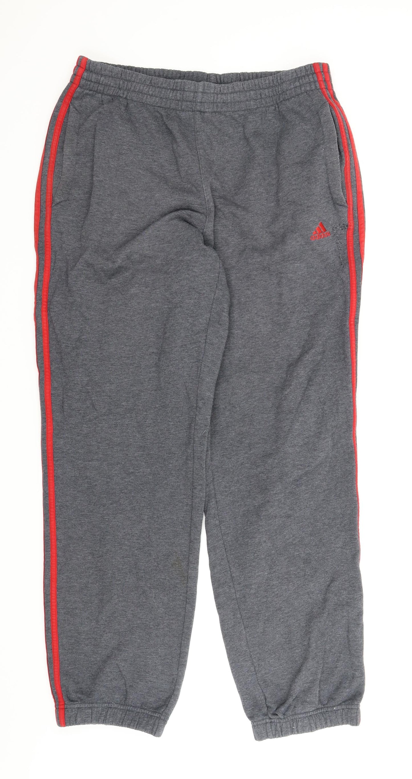 adidas Mens Grey   Sweatpants Trousers Size L L31 in
