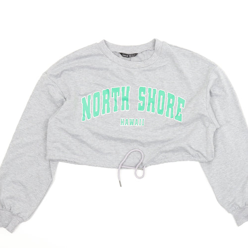 SheIn Womens Grey   Pullover Sweatshirt Size XS  - Cropped