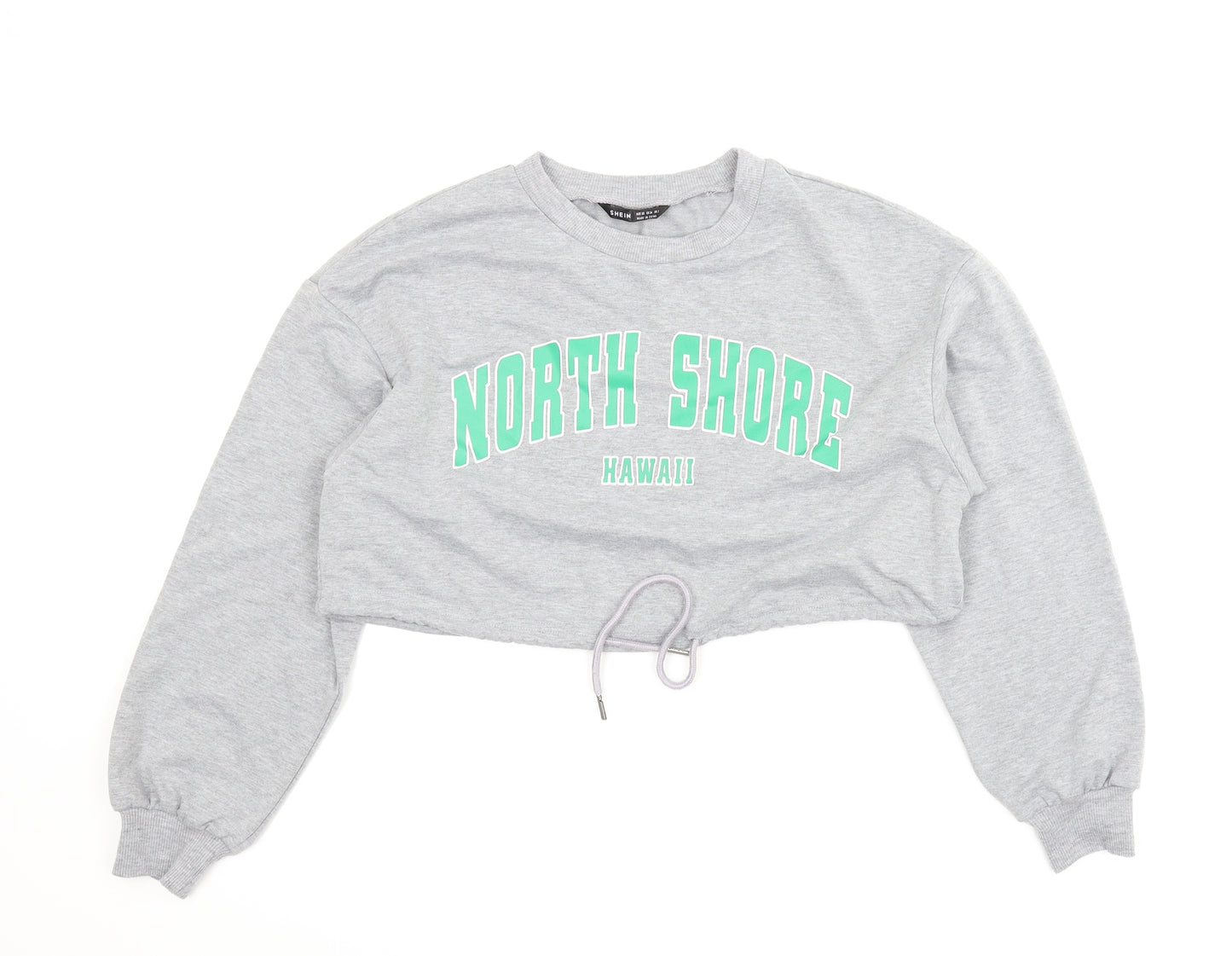 SheIn Womens Grey   Pullover Sweatshirt Size XS  - Cropped