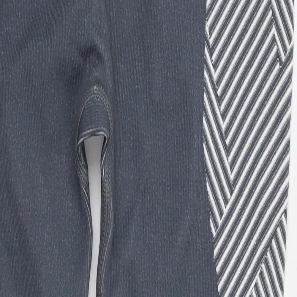 Primark Womens Grey Striped  Capri Leggings Size S L26 in