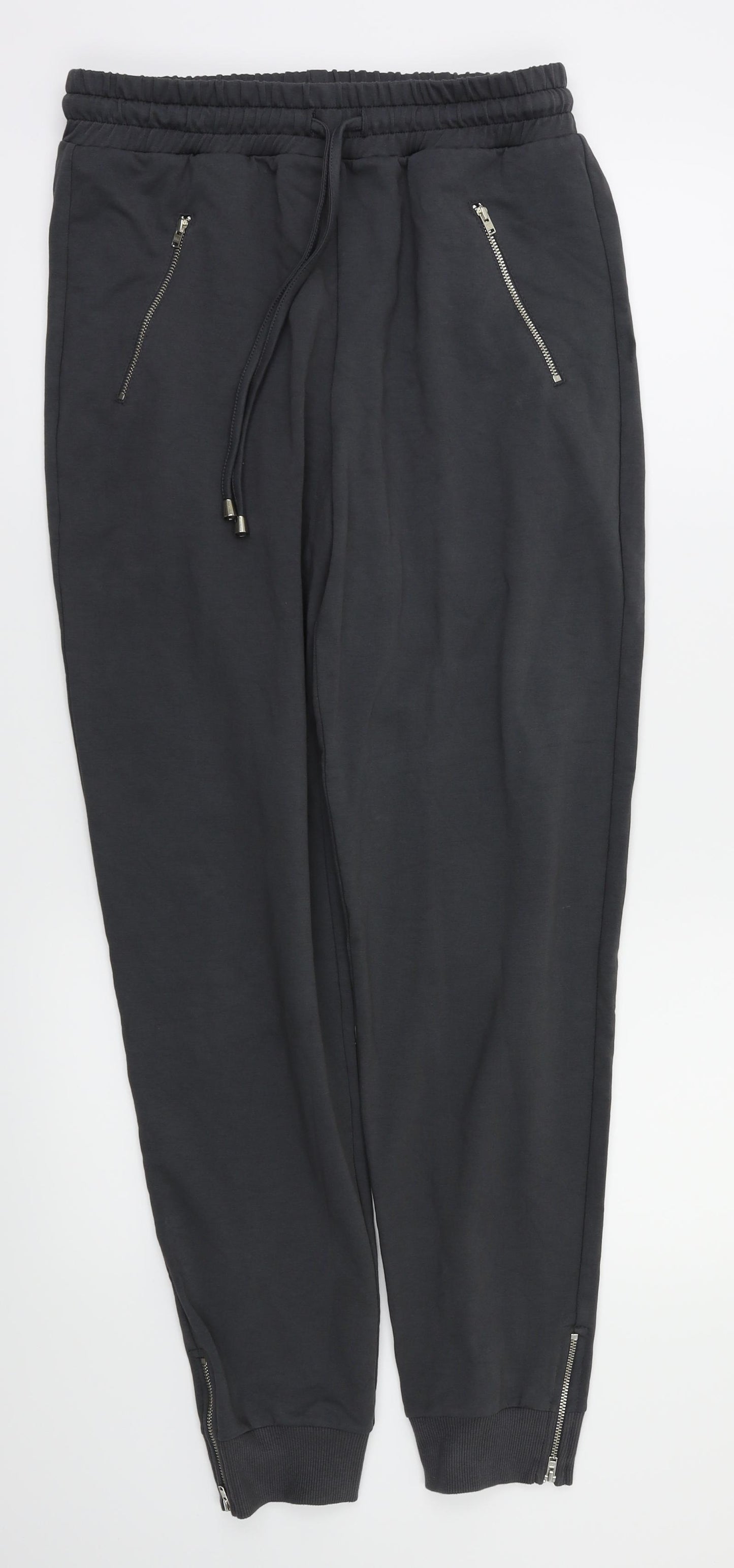 Sosandar Womens Grey   Jogger Trousers Size 10 L29 in