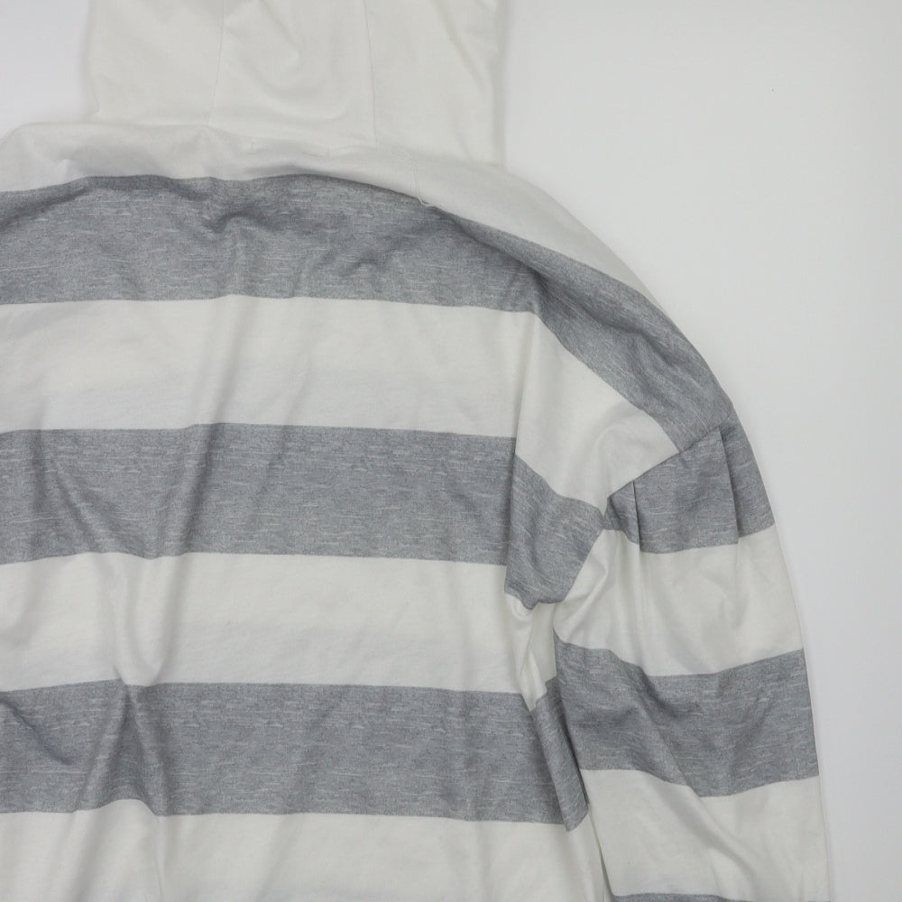 Preworn Womens Grey Striped  Pullover Jumper Size M