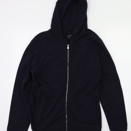 Zara Mens Blue   Full Zip Hoodie Size L