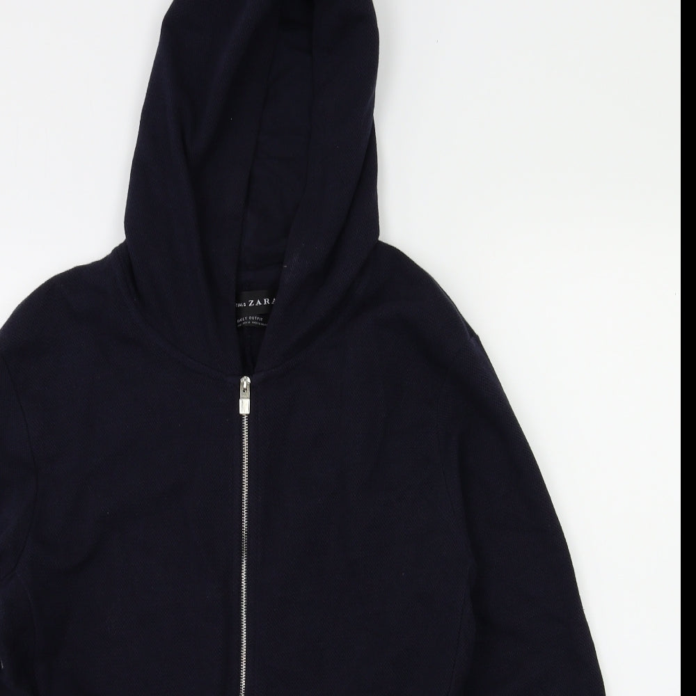 Zara Mens Blue   Full Zip Hoodie Size L