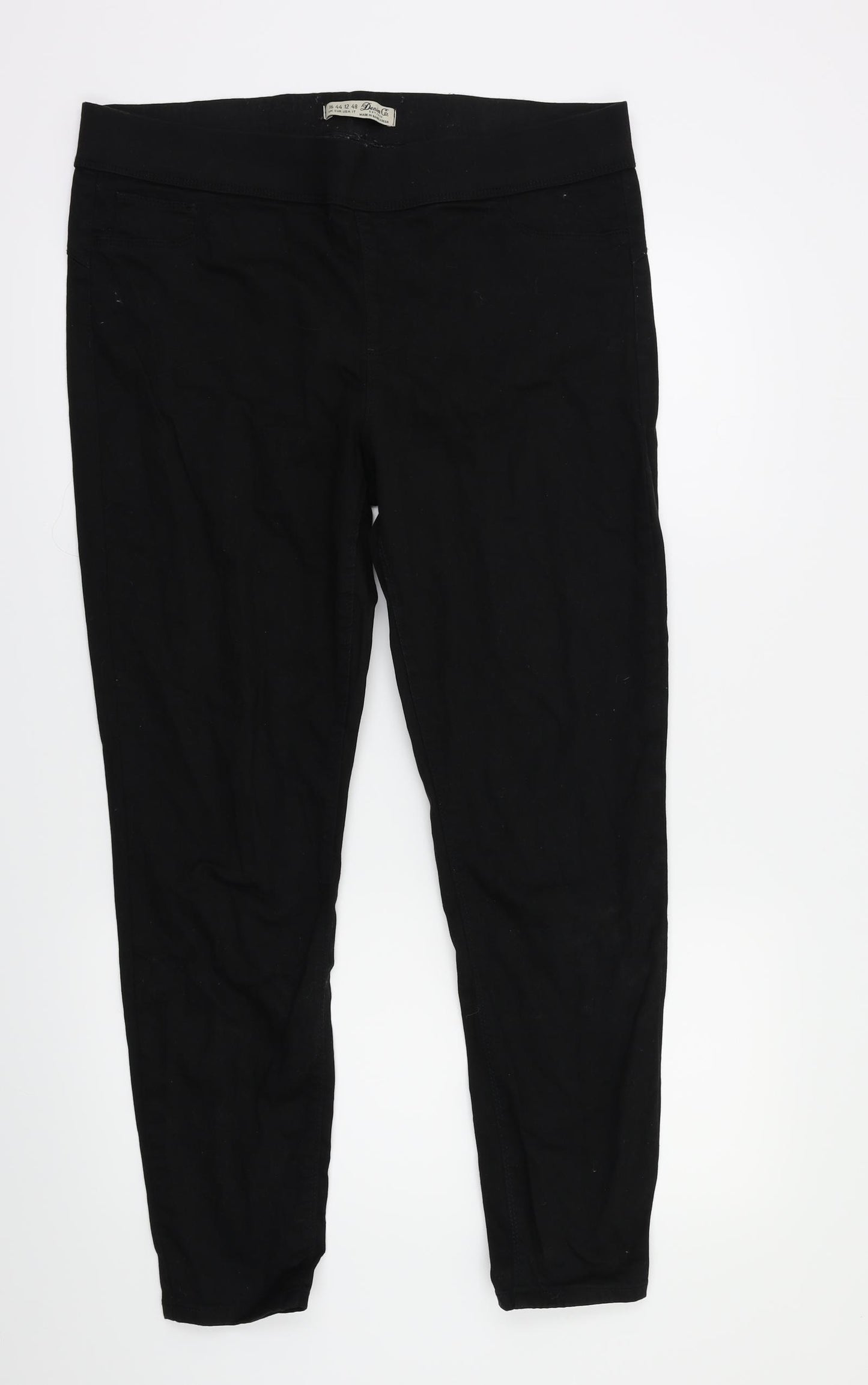 denim &co Womens Black   Skinny Jeans Size 16 L27 in