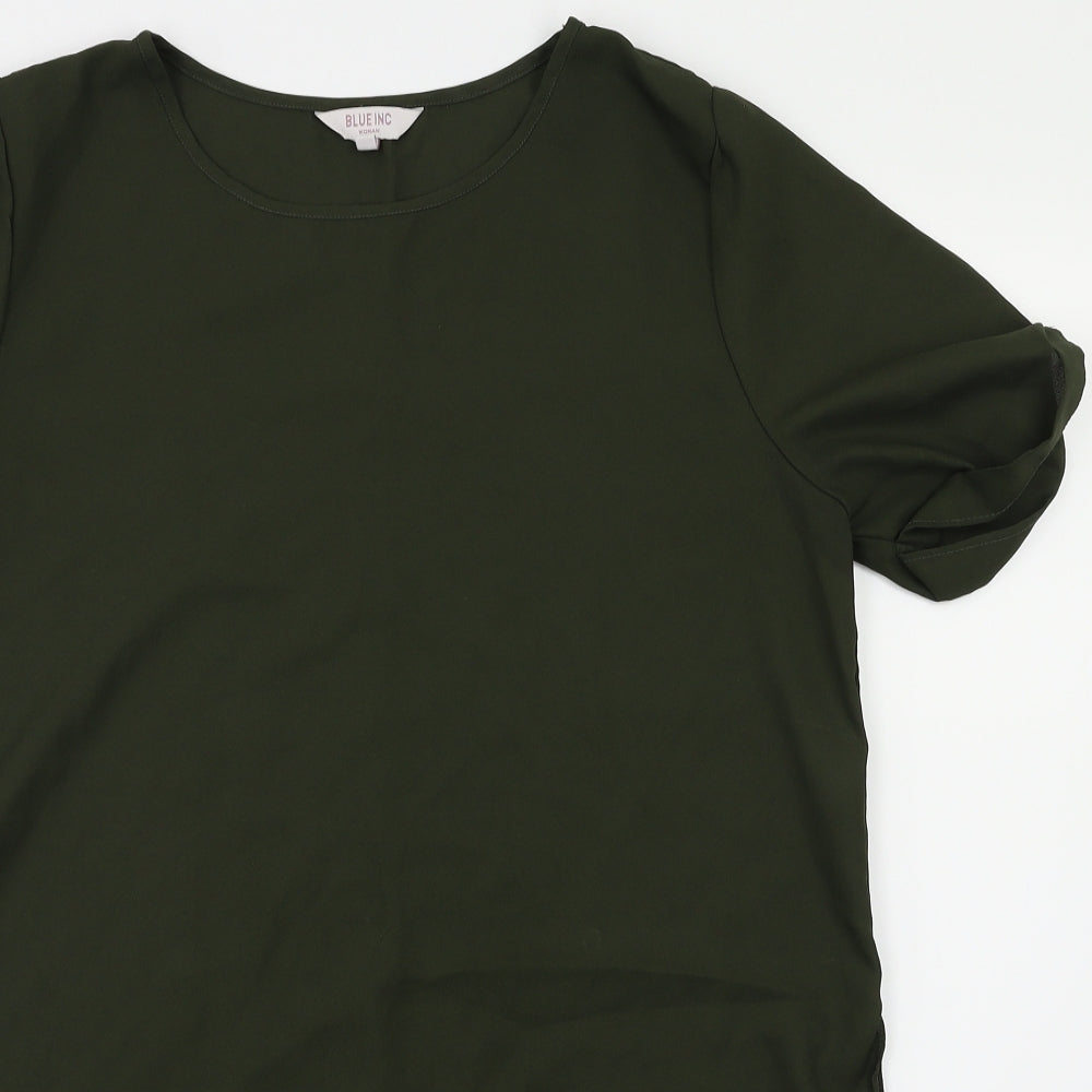 blue inc  Womens Green   Basic Blouse Size 12
