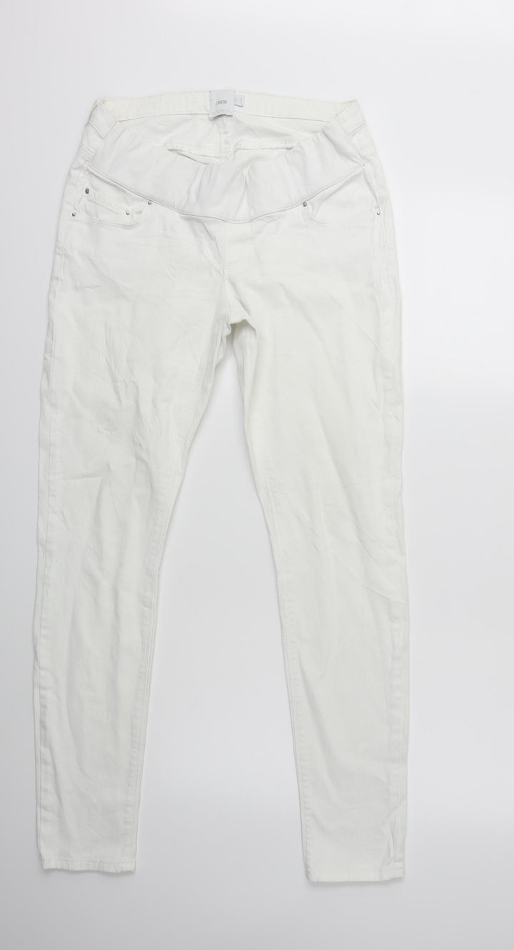 ASOS Womens White Denim Skinny Jeans Size 12 L30 in