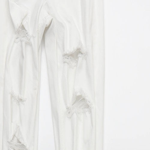 Topshop Womens White  Denim Skinny Jeans Size 25 in L32 in