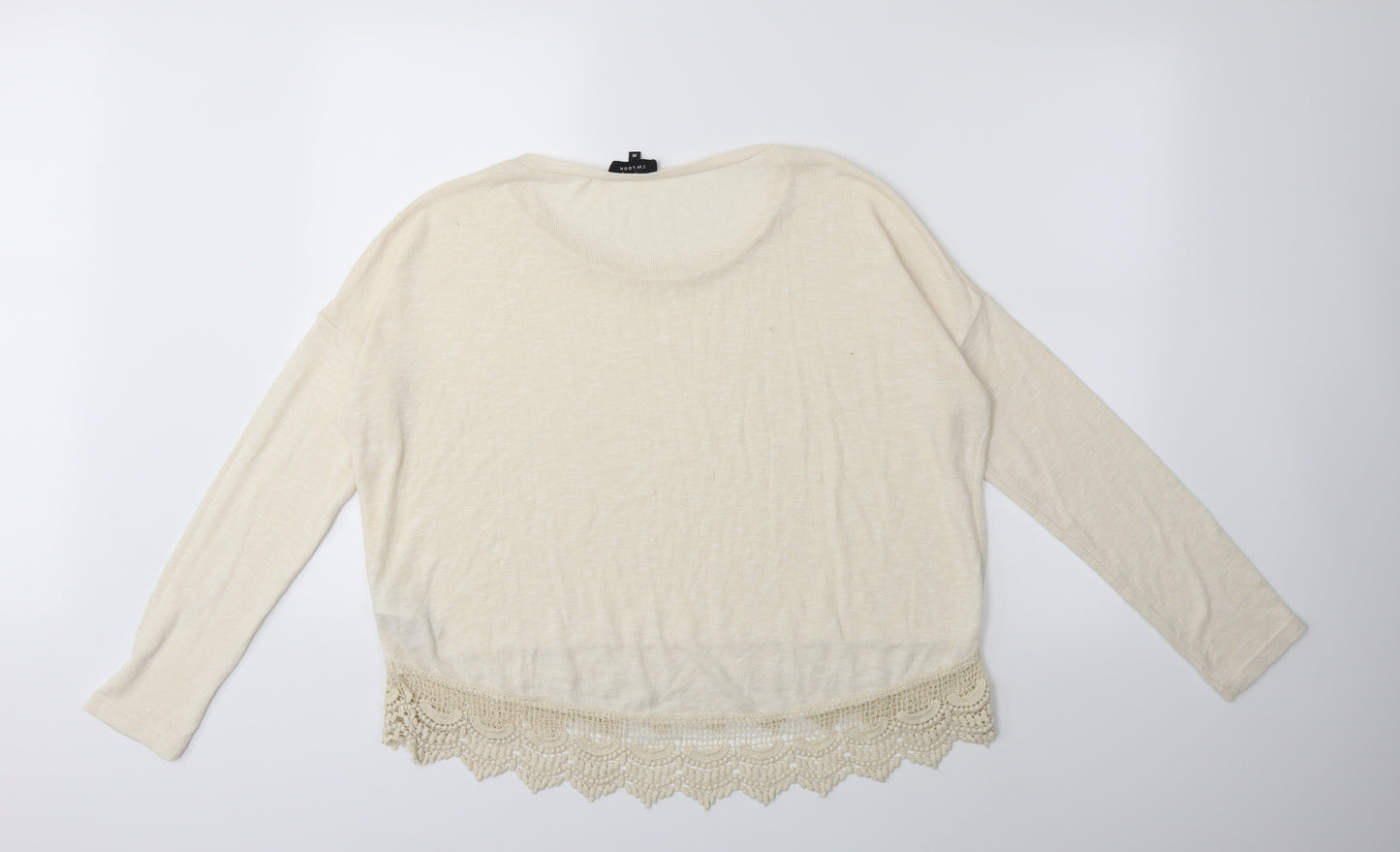New Look Womens Beige  Knit Pullover Jumper Size 16