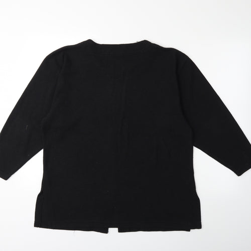 South Lodge Womens Black  Knit Pullover Jumper Size M