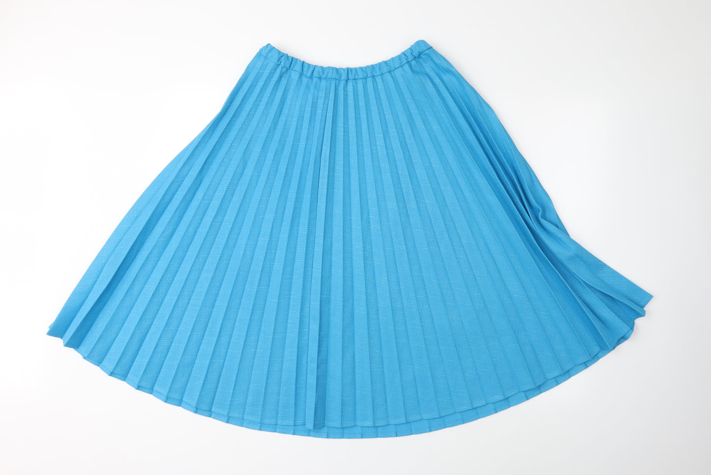 Preworn Womens Blue   Pleated Skirt Size 14