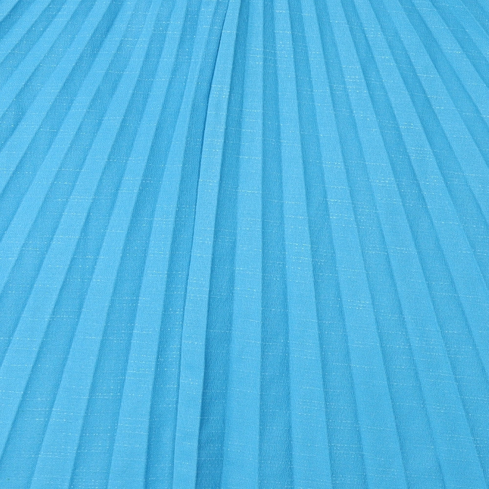 Preworn Womens Blue   Pleated Skirt Size 14