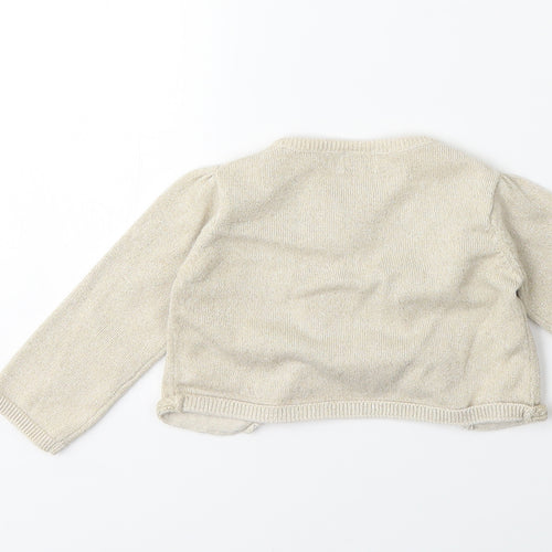 F&F Baby Gold   Cardigan Jumper Size 9-12 Months