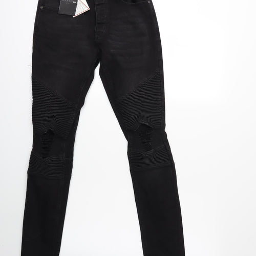 Boohoo Mens Black  Denim Skinny Jeans Size 30 in L31 in