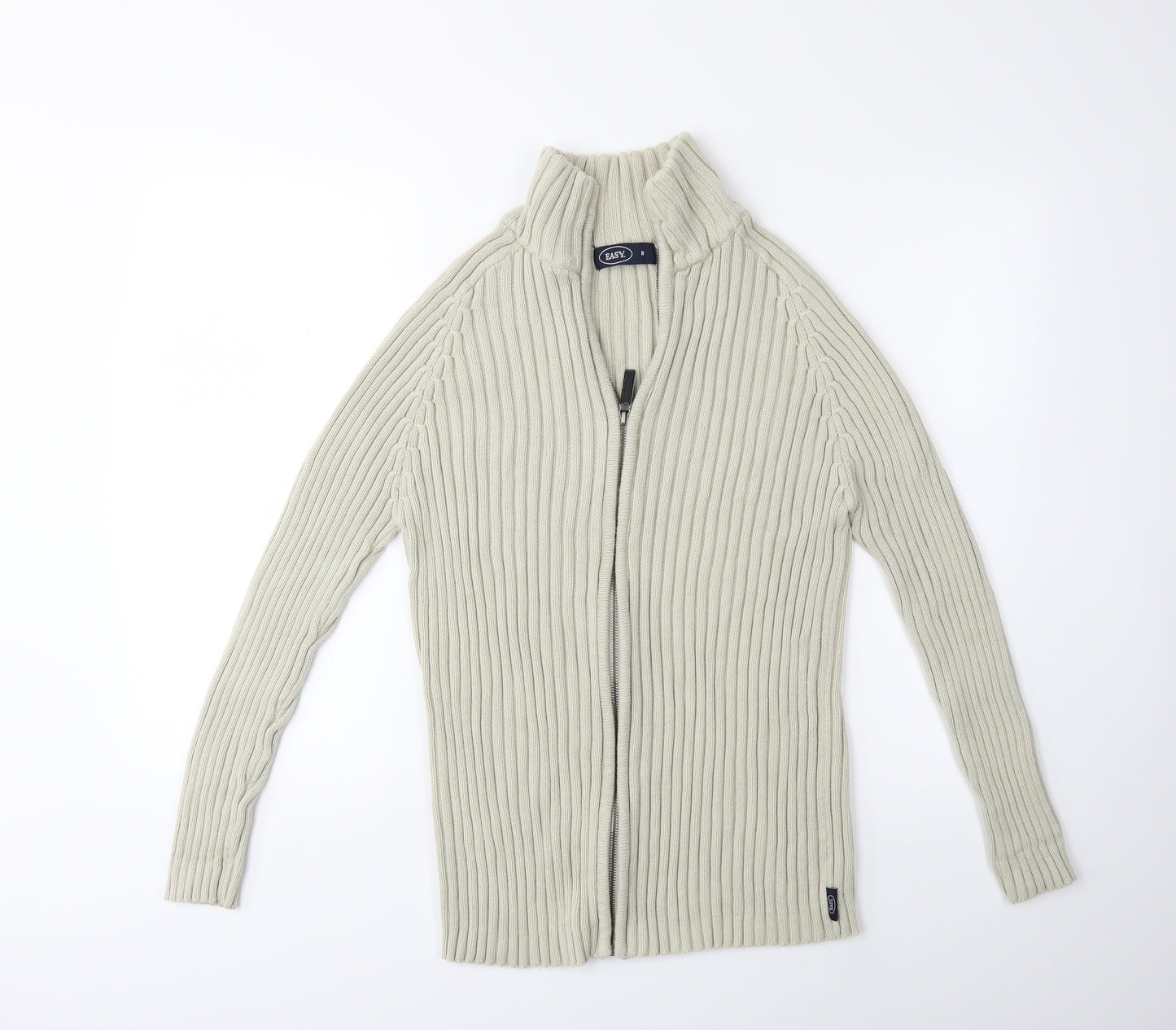 Easy Mens Beige  Knit Cardigan Jumper Size M