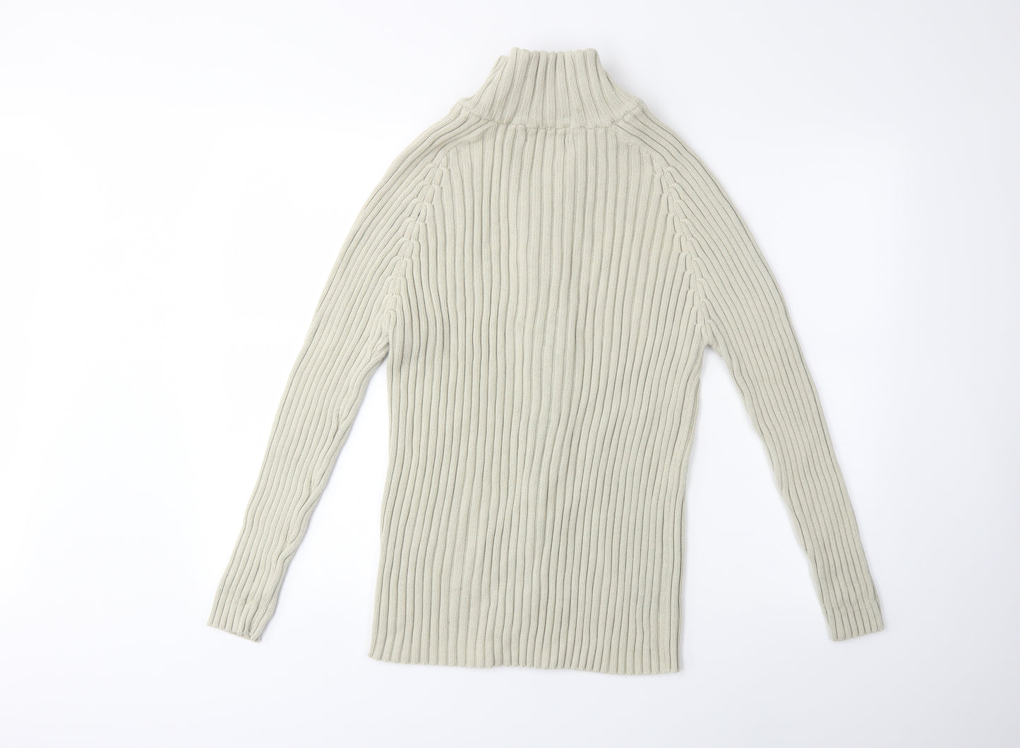Easy Mens Beige  Knit Cardigan Jumper Size M