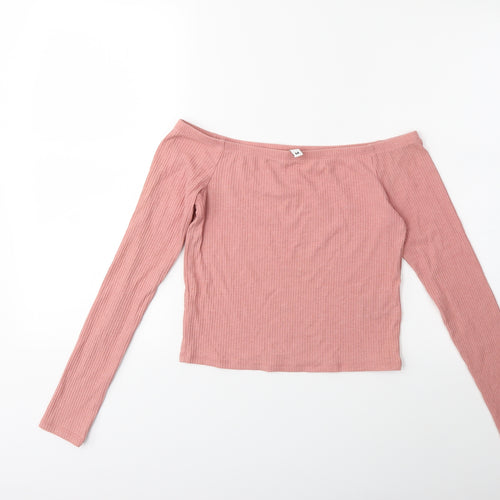 H&M Womens Pink   Basic Blouse Size M
