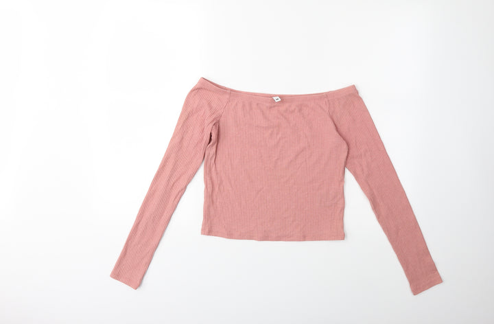 H&M Womens Pink Basic Blouse Size M