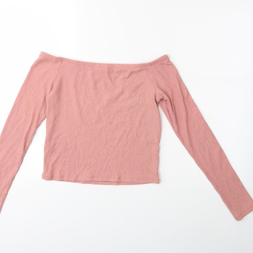 H&M Womens Pink   Basic Blouse Size M