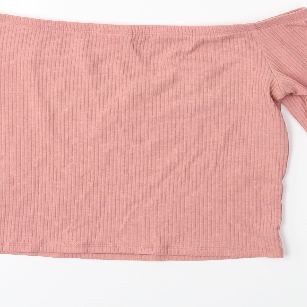 H&M Womens Pink   Basic Blouse Size M