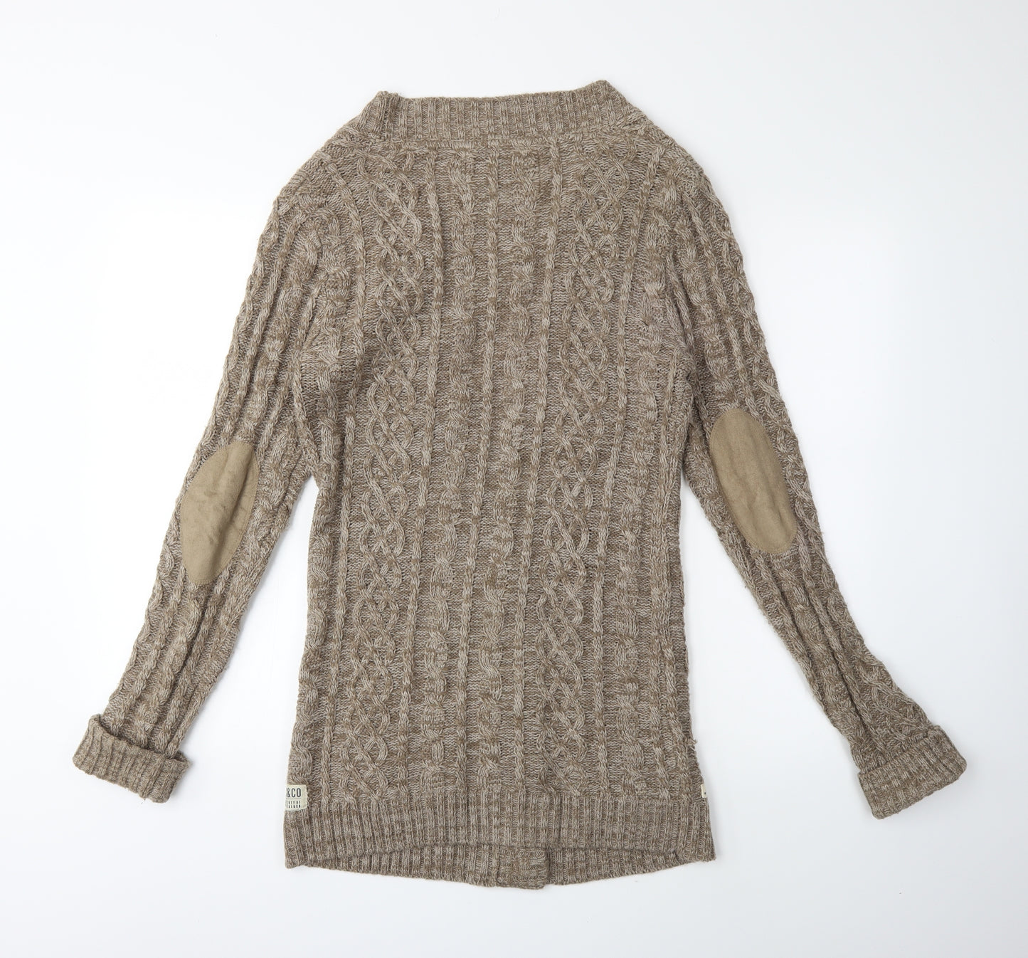 SoulCal&Co Womens Brown  Knit Cardigan Jumper Size 10
