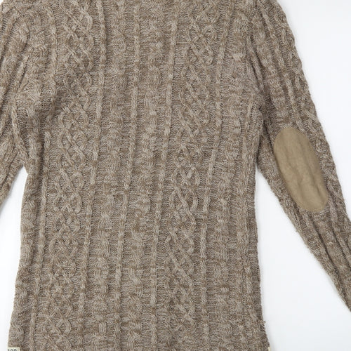 SoulCal&Co Womens Brown  Knit Cardigan Jumper Size 10