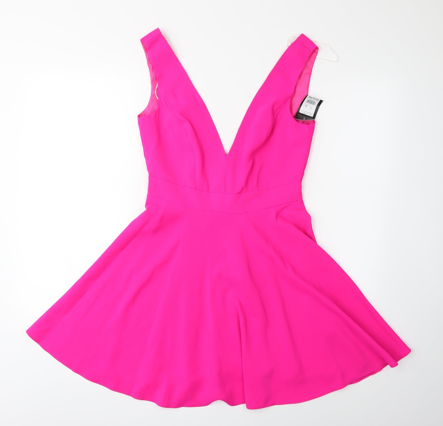 New Look Womens Pink  Rayon Fit & Flare  Size 10
