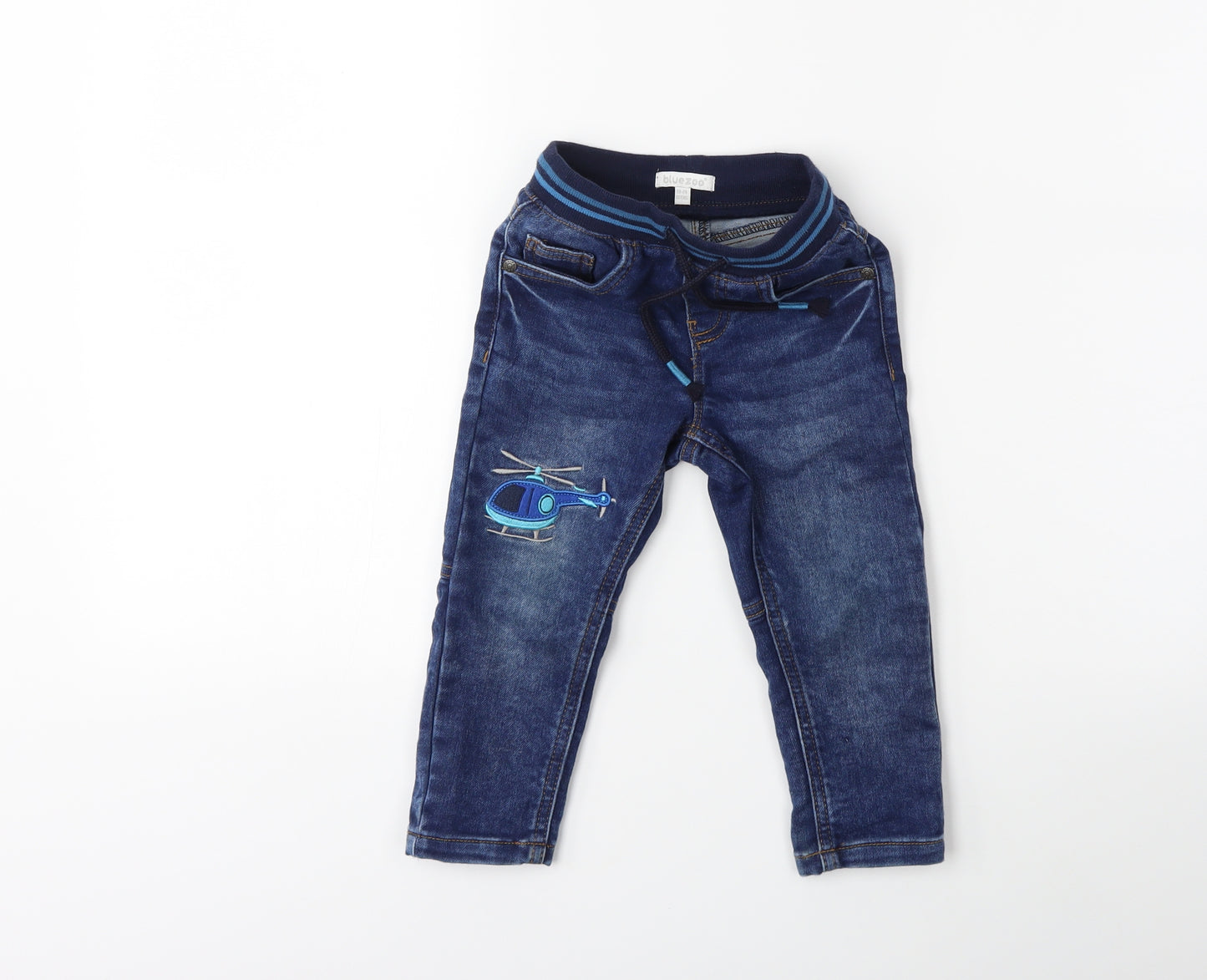 BlueZoo Boys Blue  Denim Snow Pants Jeans Size 18-24 Months